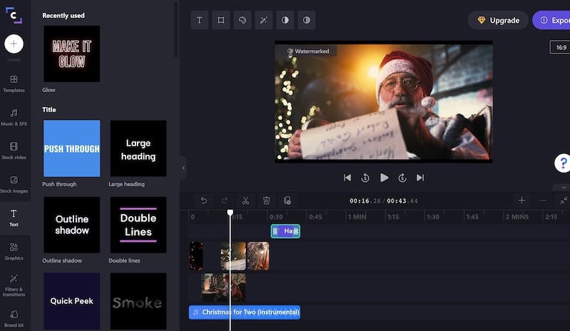 editing options in the timeline